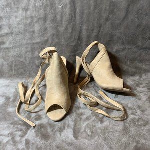 Open toe ankle strap  high heel sandals